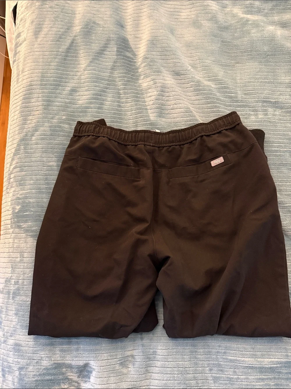 Figs Black Joggers with White Drawstring